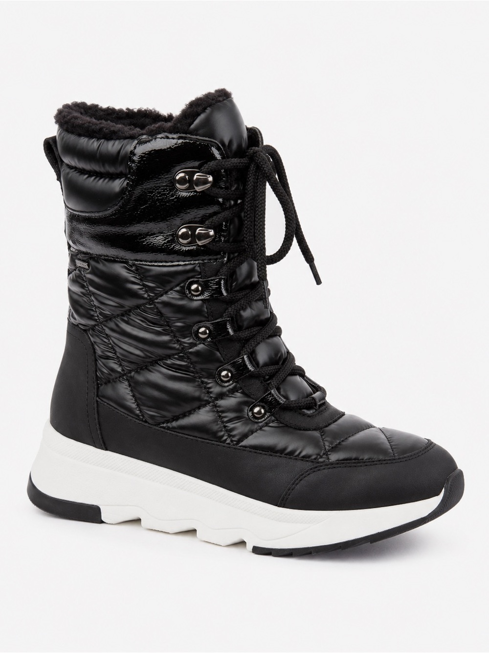 NWT Geox Falena B Abx Cosy Waterproof Amphibiox Warm Boot Black Womens US 7